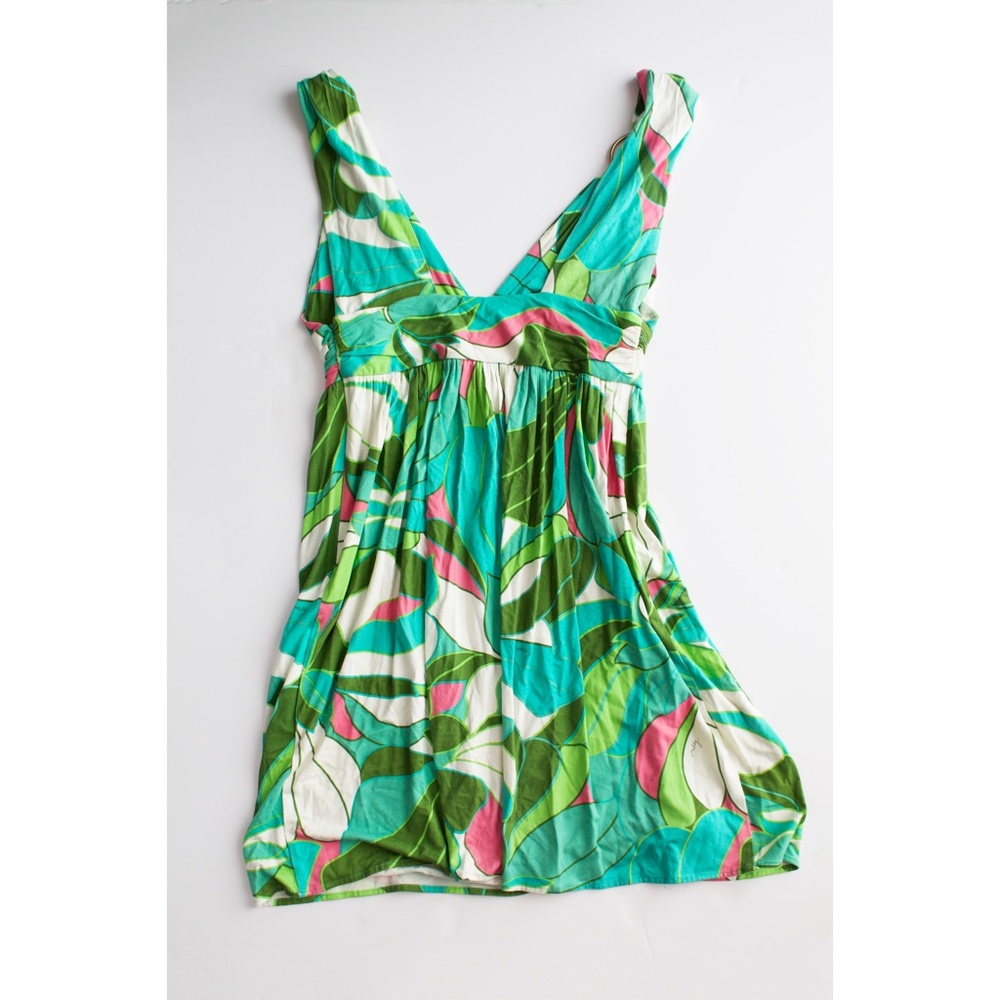 Milly Multi Color Print Pattern Stretch Knit Ring… - image 4